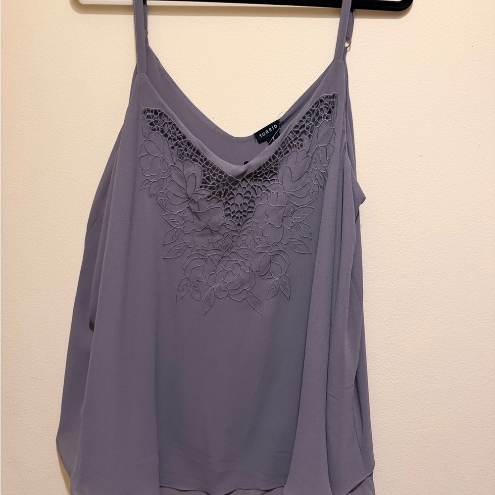 torrid Lavender Floral Applique V-Neck Cami